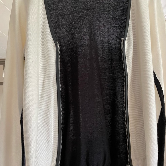 Evolution Black and White Zip Cardigan - Picture 4 of 4